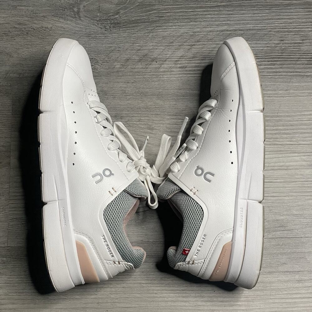 ON/On The Roger Advantage Women’s Leather Sneakers White/Rose 48-99454 US 6.5 W